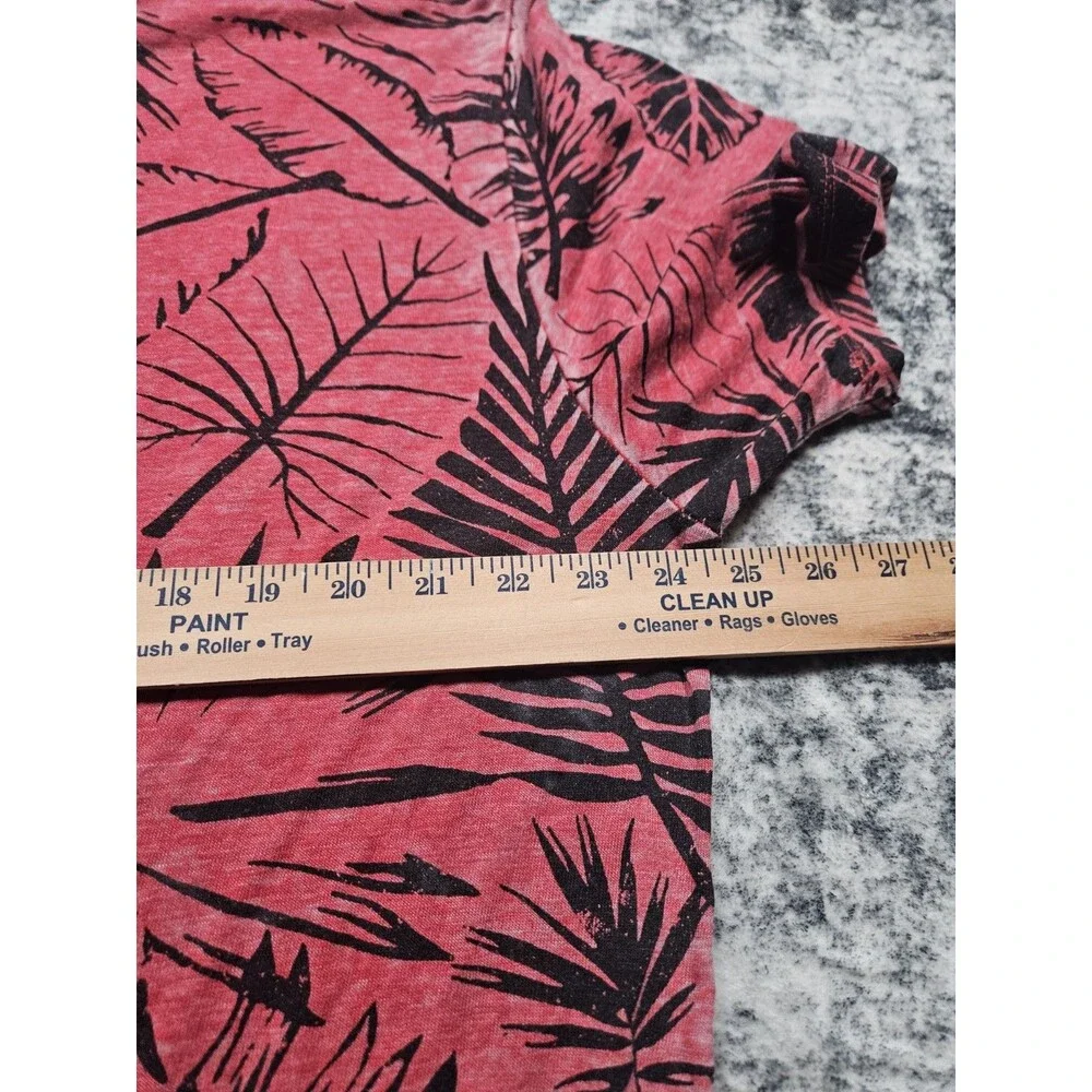 True Religion T-Shirt Mens Size 3XL XXXL Red Logo Palm Trees Buddha Fashion